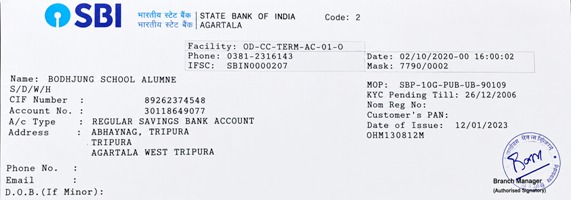 Bank Details